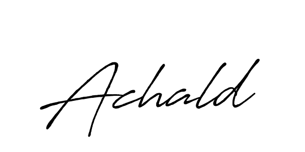 Make a beautiful signature design for name Achald. With this signature (Antro_Vectra_Bolder) style, you can create a handwritten signature for free. Achald signature style 7 images and pictures png