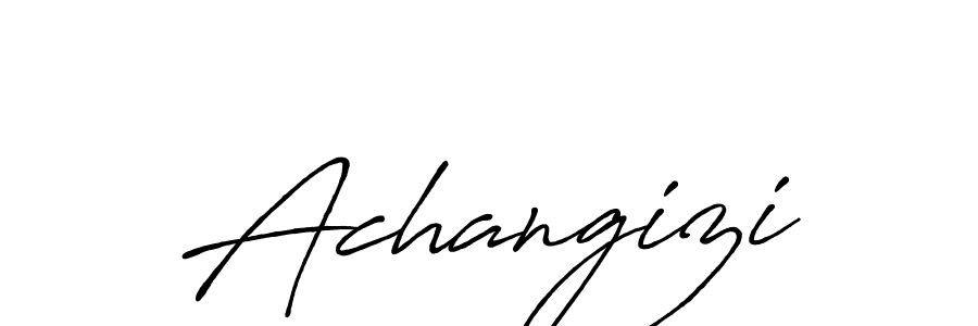 Similarly Antro_Vectra_Bolder is the best handwritten signature design. Signature creator online .You can use it as an online autograph creator for name Achangizi. Achangizi signature style 7 images and pictures png