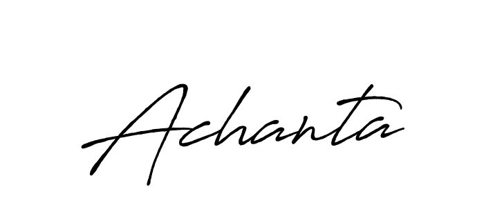 Similarly Antro_Vectra_Bolder is the best handwritten signature design. Signature creator online .You can use it as an online autograph creator for name Achanta. Achanta signature style 7 images and pictures png
