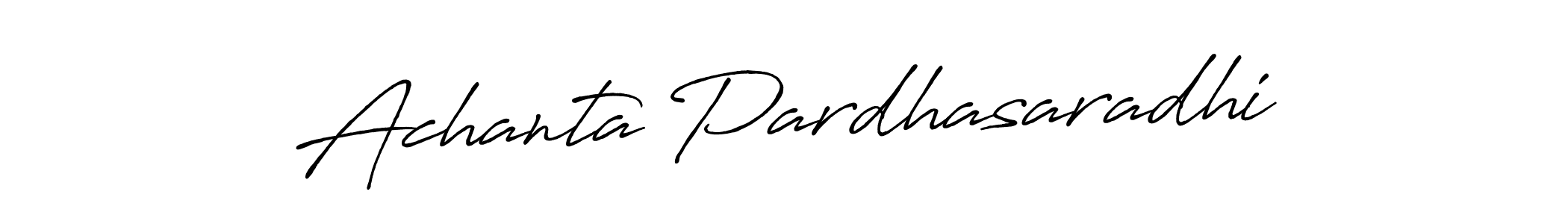 Antro_Vectra_Bolder is a professional signature style that is perfect for those who want to add a touch of class to their signature. It is also a great choice for those who want to make their signature more unique. Get Achanta Pardhasaradhi name to fancy signature for free. Achanta Pardhasaradhi signature style 7 images and pictures png