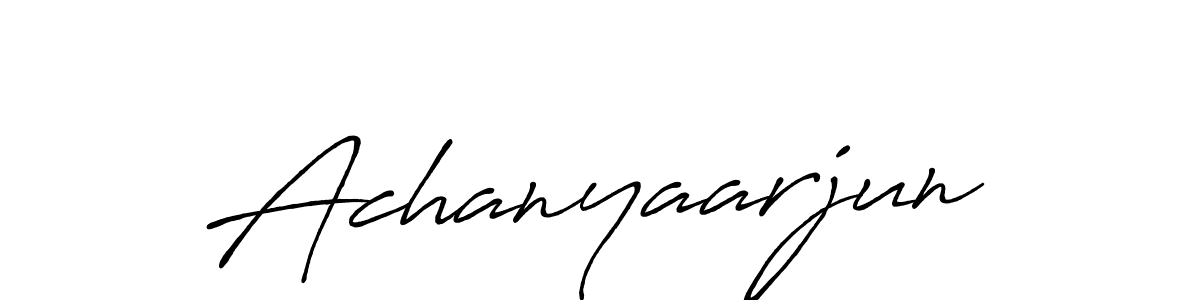 Achanyaarjun stylish signature style. Best Handwritten Sign (Antro_Vectra_Bolder) for my name. Handwritten Signature Collection Ideas for my name Achanyaarjun. Achanyaarjun signature style 7 images and pictures png