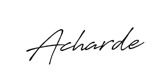 Design your own signature with our free online signature maker. With this signature software, you can create a handwritten (Antro_Vectra_Bolder) signature for name Acharde. Acharde signature style 7 images and pictures png