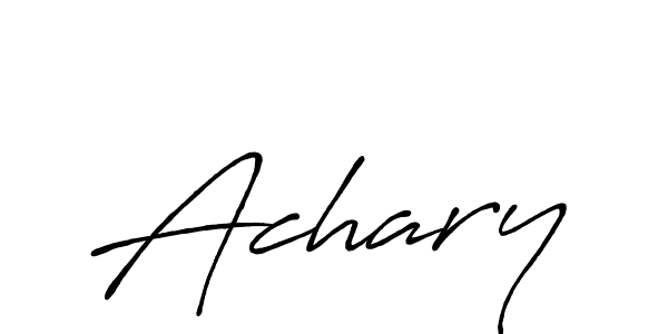 How to make Achary name signature. Use Antro_Vectra_Bolder style for creating short signs online. This is the latest handwritten sign. Achary signature style 7 images and pictures png