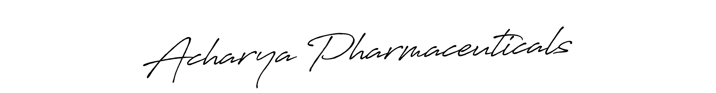 Create a beautiful signature design for name Acharya Pharmaceuticals. With this signature (Antro_Vectra_Bolder) fonts, you can make a handwritten signature for free. Acharya Pharmaceuticals signature style 7 images and pictures png