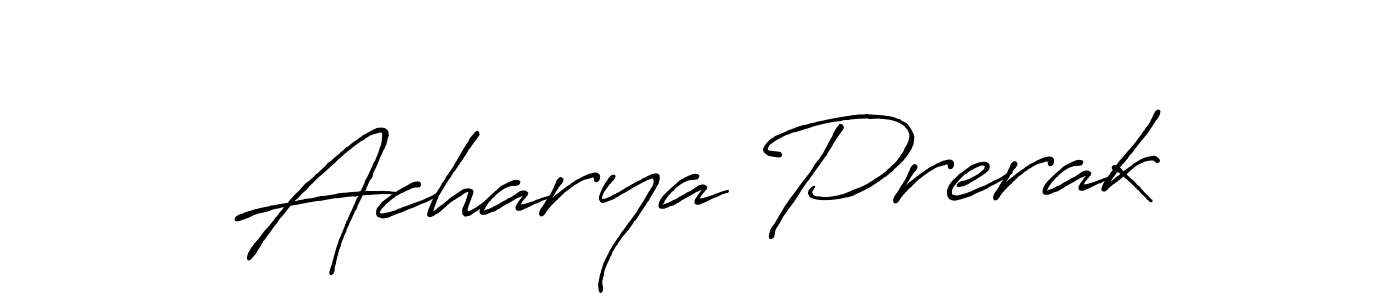 Also we have Acharya Prerak name is the best signature style. Create professional handwritten signature collection using Antro_Vectra_Bolder autograph style. Acharya Prerak signature style 7 images and pictures png