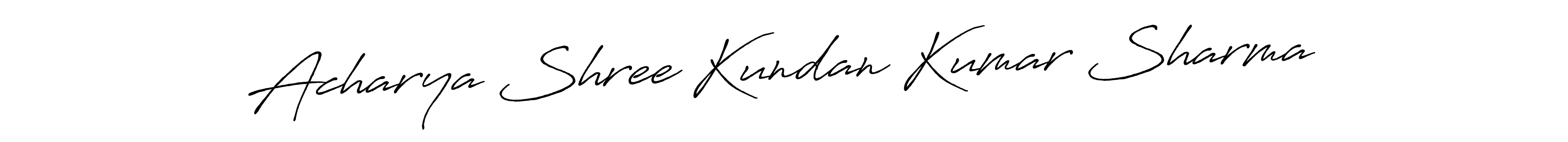 Antro_Vectra_Bolder is a professional signature style that is perfect for those who want to add a touch of class to their signature. It is also a great choice for those who want to make their signature more unique. Get Acharya Shree Kundan Kumar Sharma name to fancy signature for free. Acharya Shree Kundan Kumar Sharma signature style 7 images and pictures png