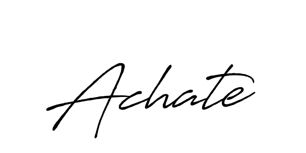 Also we have Achate name is the best signature style. Create professional handwritten signature collection using Antro_Vectra_Bolder autograph style. Achate signature style 7 images and pictures png