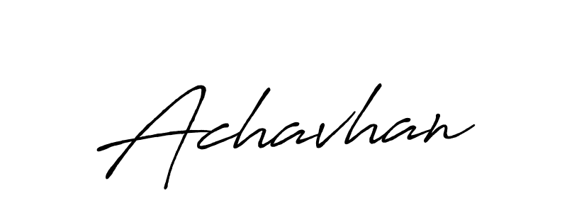 Also we have Achavhan name is the best signature style. Create professional handwritten signature collection using Antro_Vectra_Bolder autograph style. Achavhan signature style 7 images and pictures png