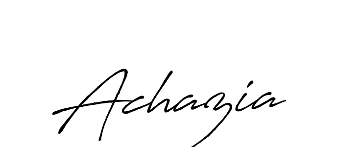 Once you've used our free online signature maker to create your best signature Antro_Vectra_Bolder style, it's time to enjoy all of the benefits that Achazia name signing documents. Achazia signature style 7 images and pictures png