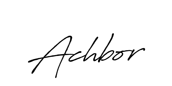 Make a beautiful signature design for name Achbor. With this signature (Antro_Vectra_Bolder) style, you can create a handwritten signature for free. Achbor signature style 7 images and pictures png