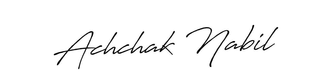 This is the best signature style for the Achchak Nabil name. Also you like these signature font (Antro_Vectra_Bolder). Mix name signature. Achchak Nabil signature style 7 images and pictures png