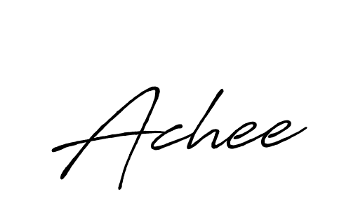 Make a beautiful signature design for name Achee. With this signature (Antro_Vectra_Bolder) style, you can create a handwritten signature for free. Achee signature style 7 images and pictures png