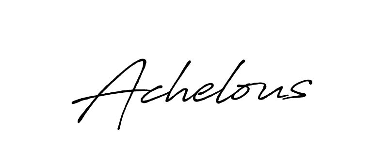 How to make Achelous signature? Antro_Vectra_Bolder is a professional autograph style. Create handwritten signature for Achelous name. Achelous signature style 7 images and pictures png