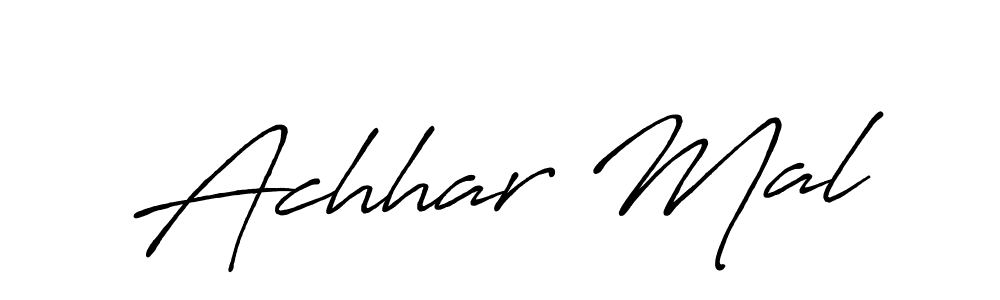 You can use this online signature creator to create a handwritten signature for the name Achhar Mal. This is the best online autograph maker. Achhar Mal signature style 7 images and pictures png