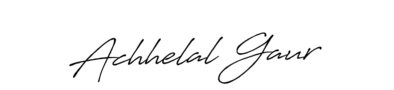 Use a signature maker to create a handwritten signature online. With this signature software, you can design (Antro_Vectra_Bolder) your own signature for name Achhelal Gaur. Achhelal Gaur signature style 7 images and pictures png