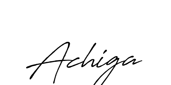 Design your own signature with our free online signature maker. With this signature software, you can create a handwritten (Antro_Vectra_Bolder) signature for name Achiga. Achiga signature style 7 images and pictures png