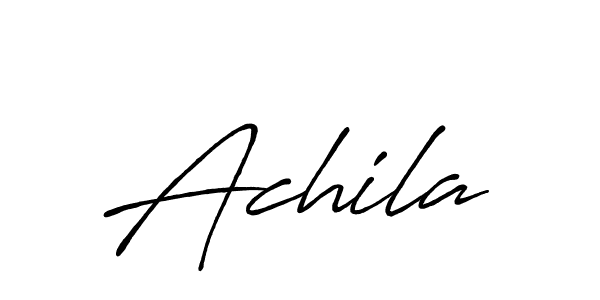 Make a beautiful signature design for name Achila. Use this online signature maker to create a handwritten signature for free. Achila signature style 7 images and pictures png