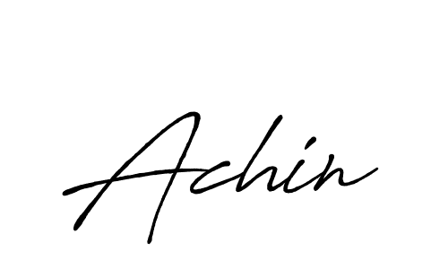 Create a beautiful signature design for name Achin. With this signature (Antro_Vectra_Bolder) fonts, you can make a handwritten signature for free. Achin signature style 7 images and pictures png