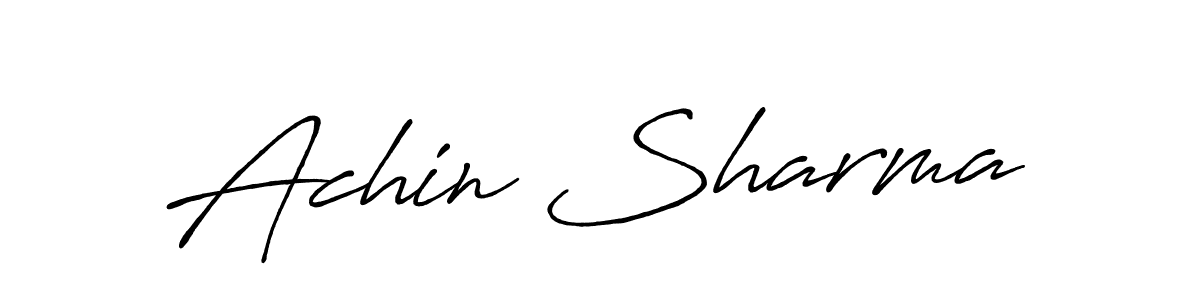 Antro_Vectra_Bolder is a professional signature style that is perfect for those who want to add a touch of class to their signature. It is also a great choice for those who want to make their signature more unique. Get Achin Sharma name to fancy signature for free. Achin Sharma signature style 7 images and pictures png