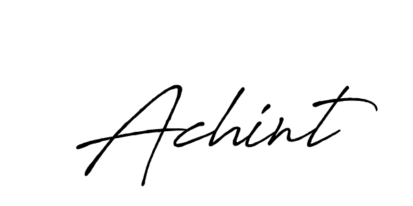 You should practise on your own different ways (Antro_Vectra_Bolder) to write your name (Achint) in signature. don't let someone else do it for you. Achint signature style 7 images and pictures png