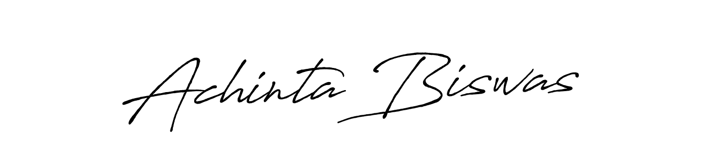 How to make Achinta Biswas name signature. Use Antro_Vectra_Bolder style for creating short signs online. This is the latest handwritten sign. Achinta Biswas signature style 7 images and pictures png
