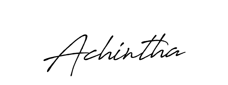Design your own signature with our free online signature maker. With this signature software, you can create a handwritten (Antro_Vectra_Bolder) signature for name Achintha. Achintha signature style 7 images and pictures png
