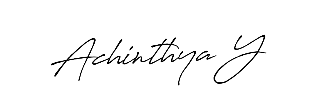 Design your own signature with our free online signature maker. With this signature software, you can create a handwritten (Antro_Vectra_Bolder) signature for name Achinthya Y. Achinthya Y signature style 7 images and pictures png