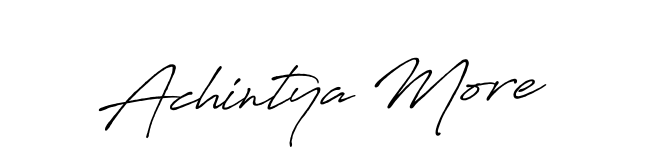 Create a beautiful signature design for name Achintya More. With this signature (Antro_Vectra_Bolder) fonts, you can make a handwritten signature for free. Achintya More signature style 7 images and pictures png