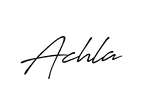 Achla stylish signature style. Best Handwritten Sign (Antro_Vectra_Bolder) for my name. Handwritten Signature Collection Ideas for my name Achla. Achla signature style 7 images and pictures png