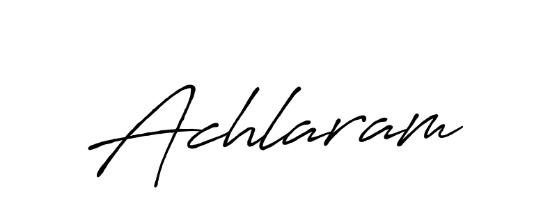 if you are searching for the best signature style for your name Achlaram. so please give up your signature search. here we have designed multiple signature styles  using Antro_Vectra_Bolder. Achlaram signature style 7 images and pictures png