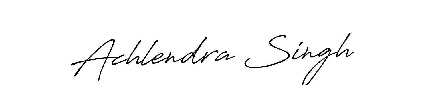 Create a beautiful signature design for name Achlendra Singh. With this signature (Antro_Vectra_Bolder) fonts, you can make a handwritten signature for free. Achlendra Singh signature style 7 images and pictures png