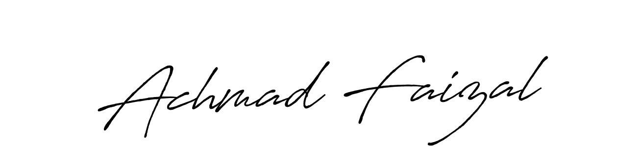 How to make Achmad Faizal name signature. Use Antro_Vectra_Bolder style for creating short signs online. This is the latest handwritten sign. Achmad Faizal signature style 7 images and pictures png