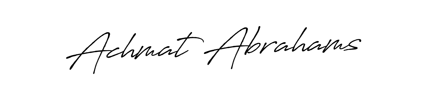 Create a beautiful signature design for name Achmat Abrahams. With this signature (Antro_Vectra_Bolder) fonts, you can make a handwritten signature for free. Achmat Abrahams signature style 7 images and pictures png
