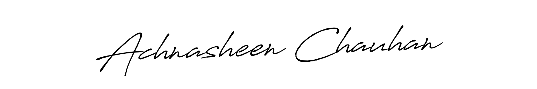 Create a beautiful signature design for name Achnasheen Chauhan. With this signature (Antro_Vectra_Bolder) fonts, you can make a handwritten signature for free. Achnasheen Chauhan signature style 7 images and pictures png