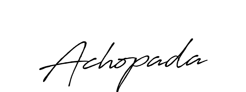 Create a beautiful signature design for name Achopada. With this signature (Antro_Vectra_Bolder) fonts, you can make a handwritten signature for free. Achopada signature style 7 images and pictures png