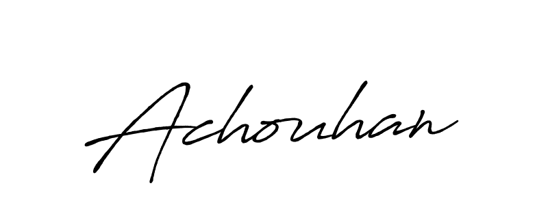 Also You can easily find your signature by using the search form. We will create Achouhan name handwritten signature images for you free of cost using Antro_Vectra_Bolder sign style. Achouhan signature style 7 images and pictures png