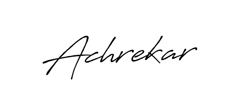 Use a signature maker to create a handwritten signature online. With this signature software, you can design (Antro_Vectra_Bolder) your own signature for name Achrekar. Achrekar signature style 7 images and pictures png