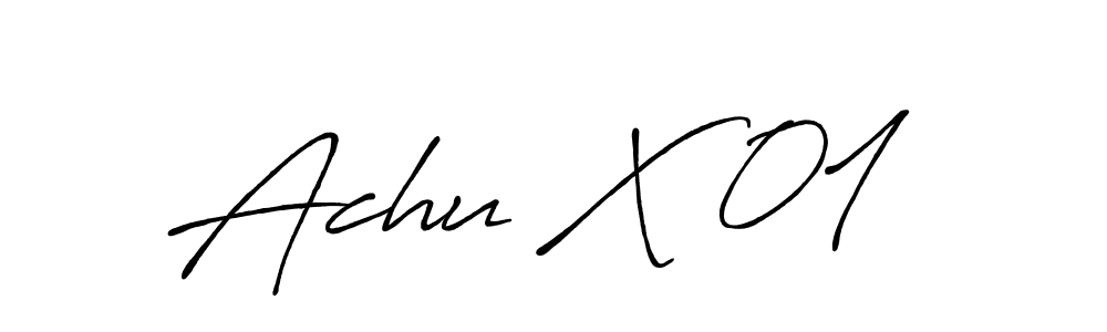 Make a beautiful signature design for name Achu X 01 . With this signature (Antro_Vectra_Bolder) style, you can create a handwritten signature for free. Achu X 01  signature style 7 images and pictures png