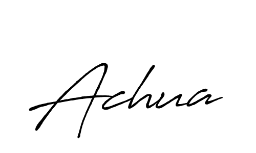 Design your own signature with our free online signature maker. With this signature software, you can create a handwritten (Antro_Vectra_Bolder) signature for name Achua. Achua signature style 7 images and pictures png