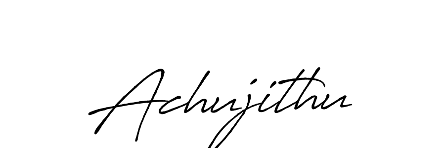 How to make Achujithu signature? Antro_Vectra_Bolder is a professional autograph style. Create handwritten signature for Achujithu name. Achujithu signature style 7 images and pictures png