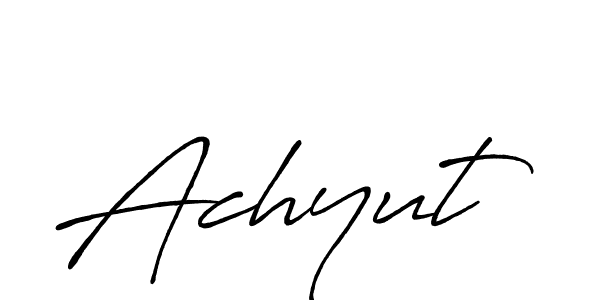 Achyut stylish signature style. Best Handwritten Sign (Antro_Vectra_Bolder) for my name. Handwritten Signature Collection Ideas for my name Achyut. Achyut signature style 7 images and pictures png