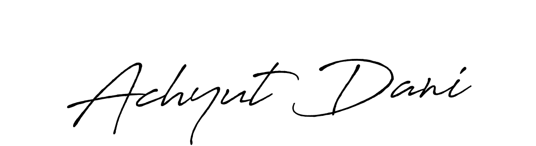 Antro_Vectra_Bolder is a professional signature style that is perfect for those who want to add a touch of class to their signature. It is also a great choice for those who want to make their signature more unique. Get Achyut Dani name to fancy signature for free. Achyut Dani signature style 7 images and pictures png
