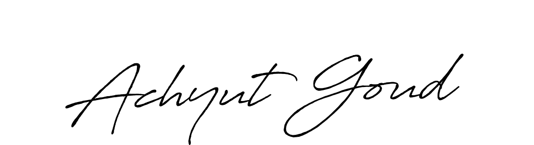 How to make Achyut Goud signature? Antro_Vectra_Bolder is a professional autograph style. Create handwritten signature for Achyut Goud name. Achyut Goud signature style 7 images and pictures png