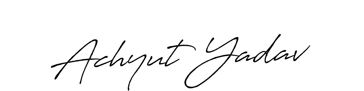 Also You can easily find your signature by using the search form. We will create Achyut Yadav name handwritten signature images for you free of cost using Antro_Vectra_Bolder sign style. Achyut Yadav signature style 7 images and pictures png