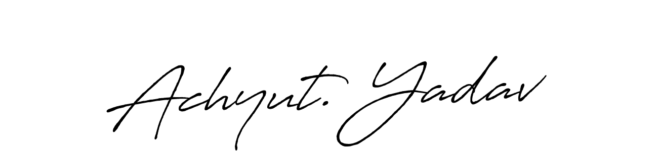 Use a signature maker to create a handwritten signature online. With this signature software, you can design (Antro_Vectra_Bolder) your own signature for name Achyut. Yadav. Achyut. Yadav signature style 7 images and pictures png