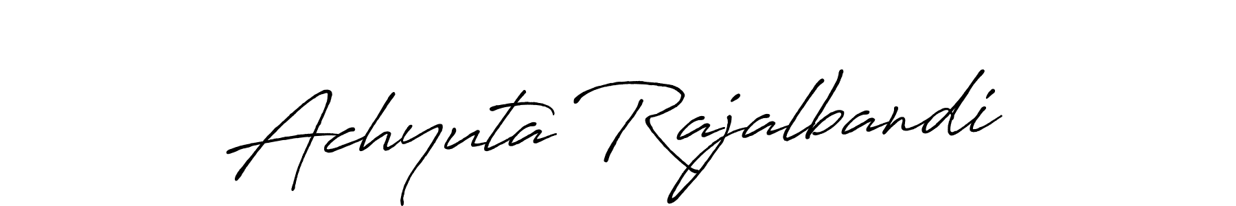 The best way (Antro_Vectra_Bolder) to make a short signature is to pick only two or three words in your name. The name Achyuta Rajalbandi include a total of six letters. For converting this name. Achyuta Rajalbandi signature style 7 images and pictures png