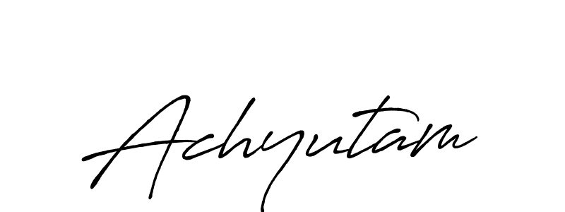 Also we have Achyutam name is the best signature style. Create professional handwritten signature collection using Antro_Vectra_Bolder autograph style. Achyutam signature style 7 images and pictures png