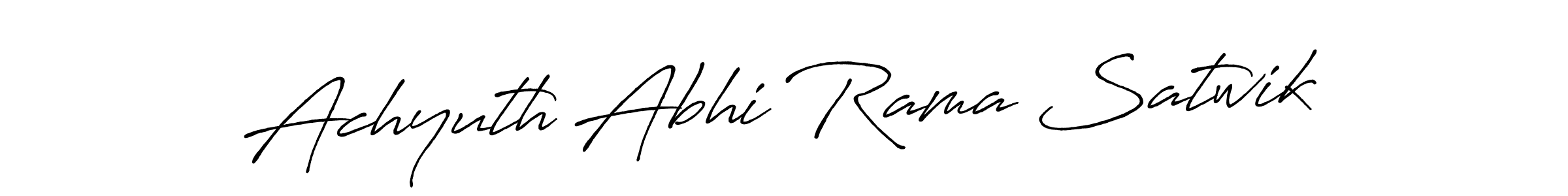 if you are searching for the best signature style for your name Achyuth Abhi Rama Satwik. so please give up your signature search. here we have designed multiple signature styles  using Antro_Vectra_Bolder. Achyuth Abhi Rama Satwik signature style 7 images and pictures png