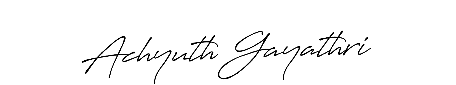 Design your own signature with our free online signature maker. With this signature software, you can create a handwritten (Antro_Vectra_Bolder) signature for name Achyuth Gayathri. Achyuth Gayathri signature style 7 images and pictures png