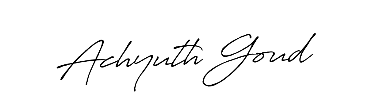 Design your own signature with our free online signature maker. With this signature software, you can create a handwritten (Antro_Vectra_Bolder) signature for name Achyuth Goud. Achyuth Goud signature style 7 images and pictures png